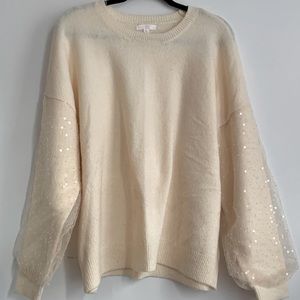 Lauren Conrad Sequin Sleeve Sweater
